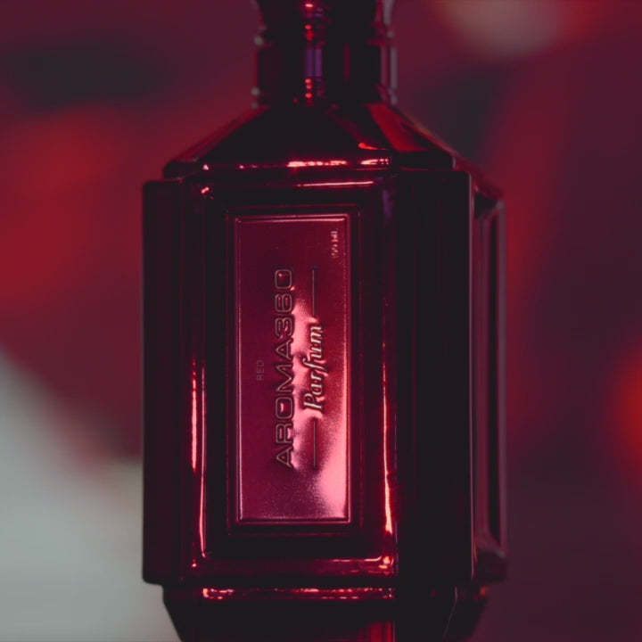 vídeo de perfume rojo